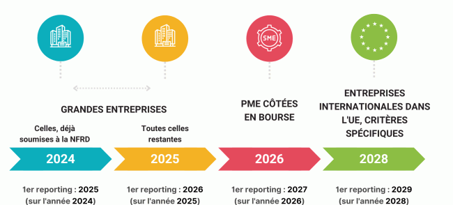 Document de reporting durabilité CSRD sur bureau de direction financière